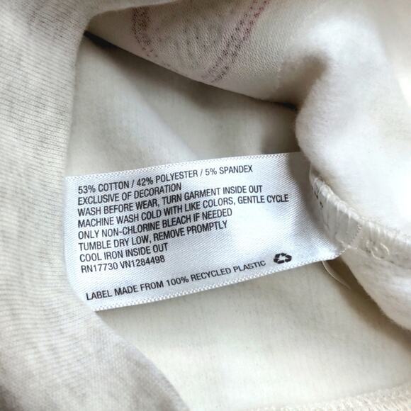 CAT & JACK NB Cream Gray heathered Sequin Heart Sweatshirt Baby NEW Newborn - Picture 5 of 6